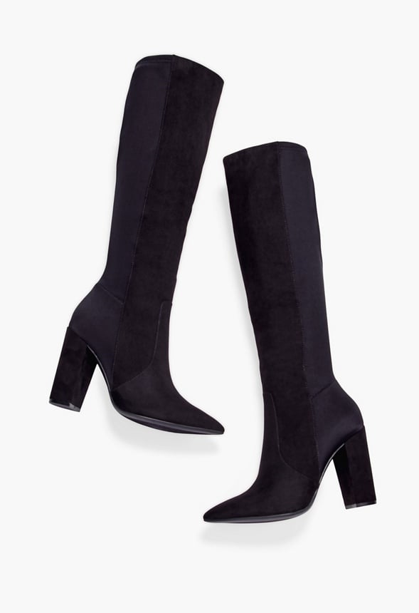 Arlette Block Heeled Boot Black