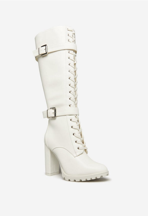 RANGI BLOCK HEEL BOOT Bright White