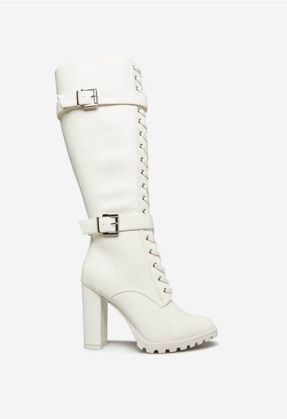 RANGI BLOCK HEEL BOOT Bright White