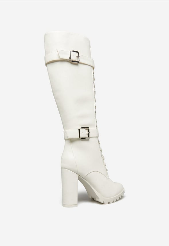 RANGI BLOCK HEEL BOOT Bright White