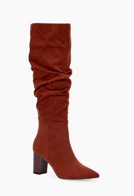 Fiona Slouched Heeled Boot Luggage
