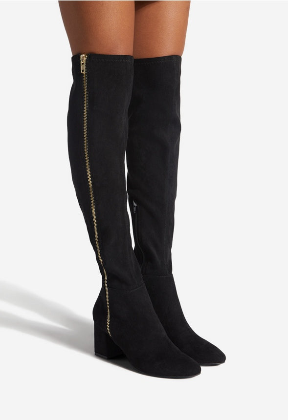 NEVAEH TALL ZIP-UP BOOT Black