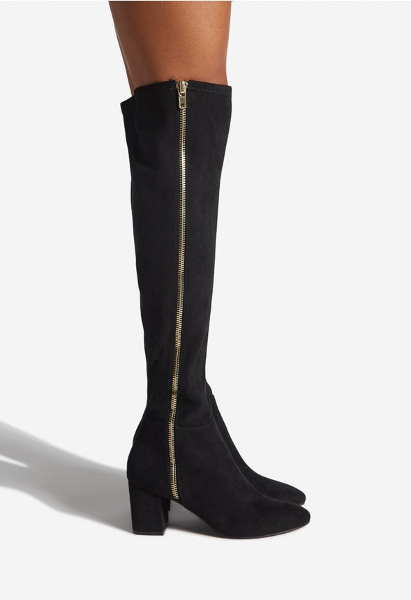 NEVAEH TALL ZIP-UP BOOT Black