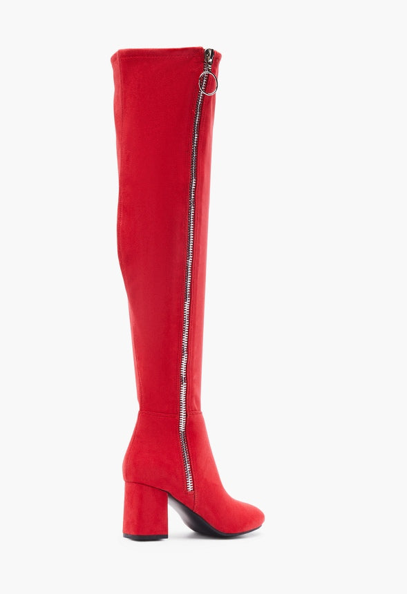 NEVAEH HEELED BOOT High Risk Red