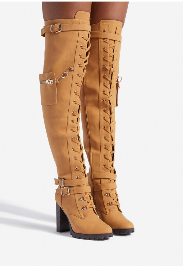 ELIRA HEELED BOOT Tan