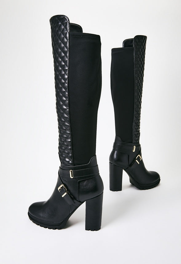 Ebeliz Quilted Front Boot Black Caviar