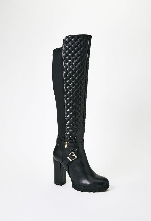 Ebeliz Quilted Front Boot Black Caviar