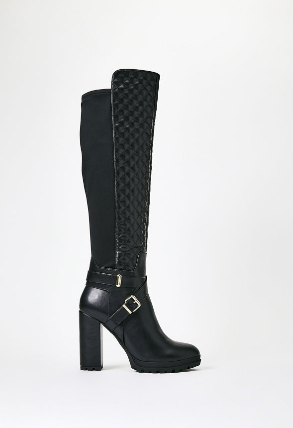 Ebeliz Quilted Front Boot Black Caviar