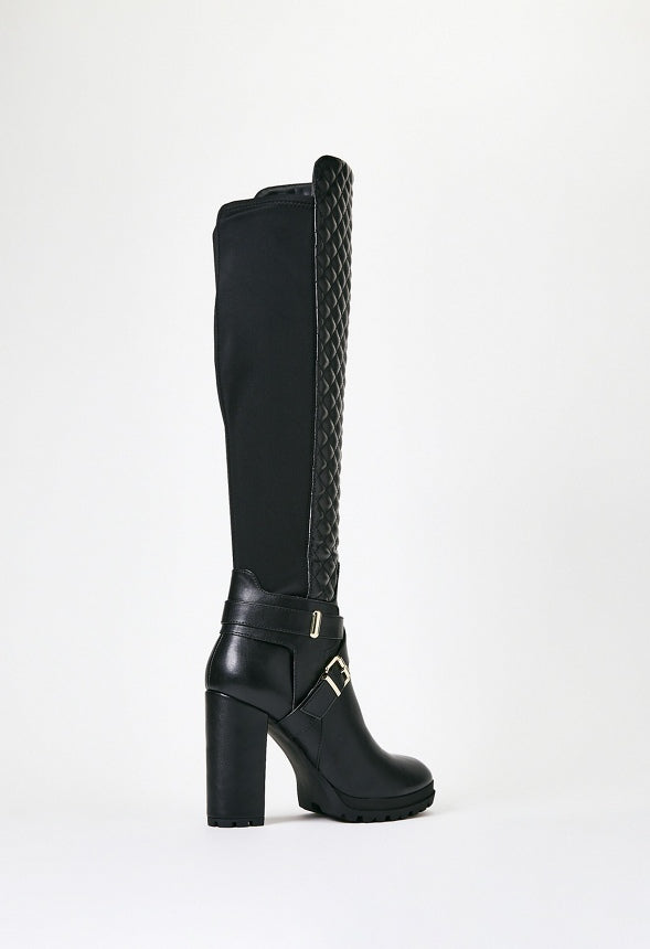 Ebeliz Quilted Front Boot Black Caviar