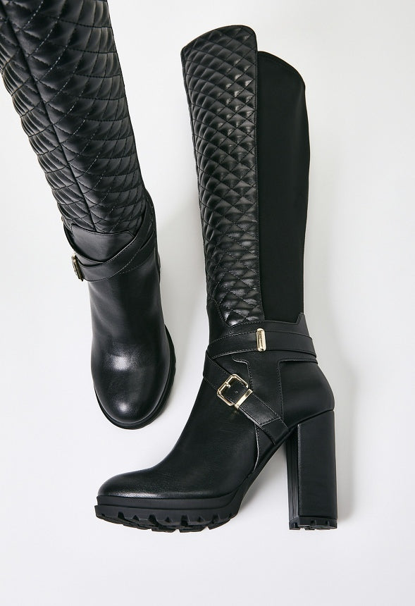 Ebeliz Quilted Front Boot Black Caviar