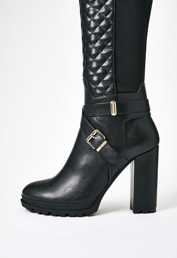 Ebeliz Quilted Front Boot Black Caviar