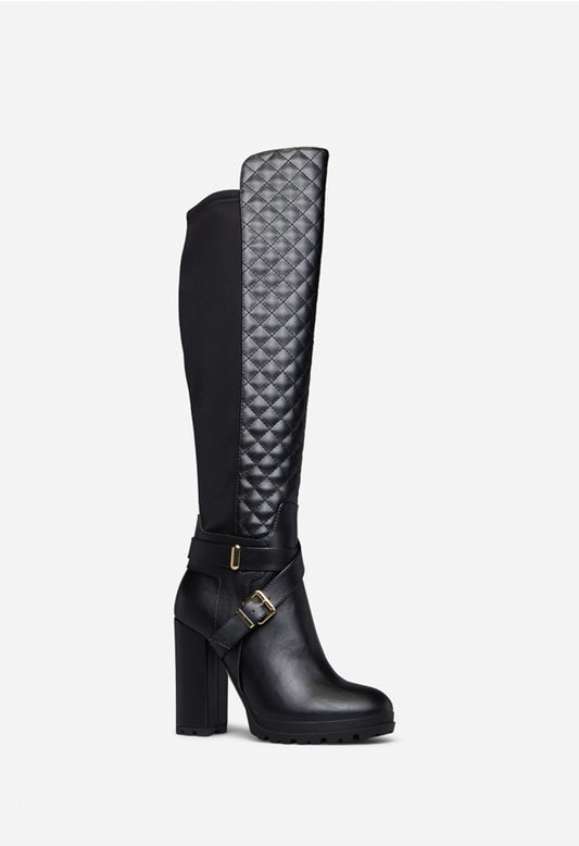 EBELIZ QUILTED FRONT BOOT Black Caviar