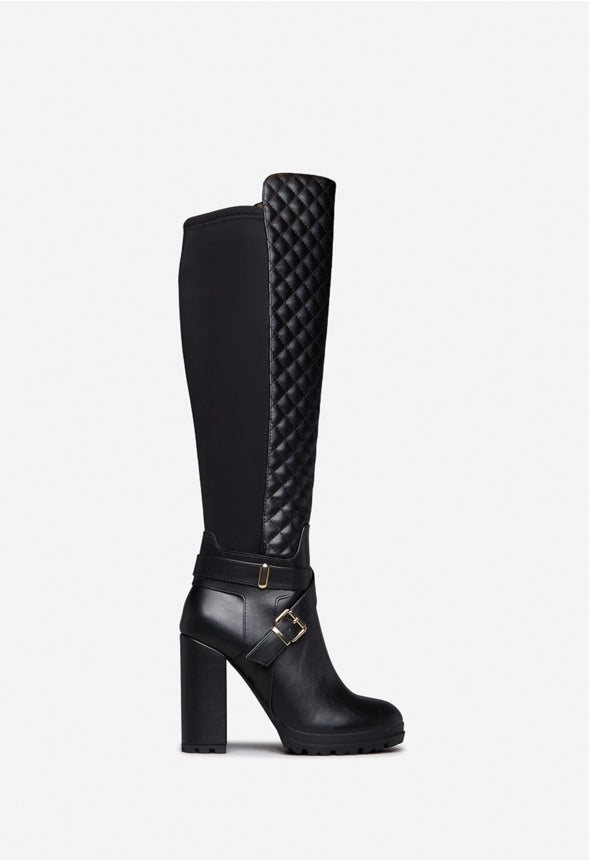 EBELIZ QUILTED FRONT BOOT Black Caviar