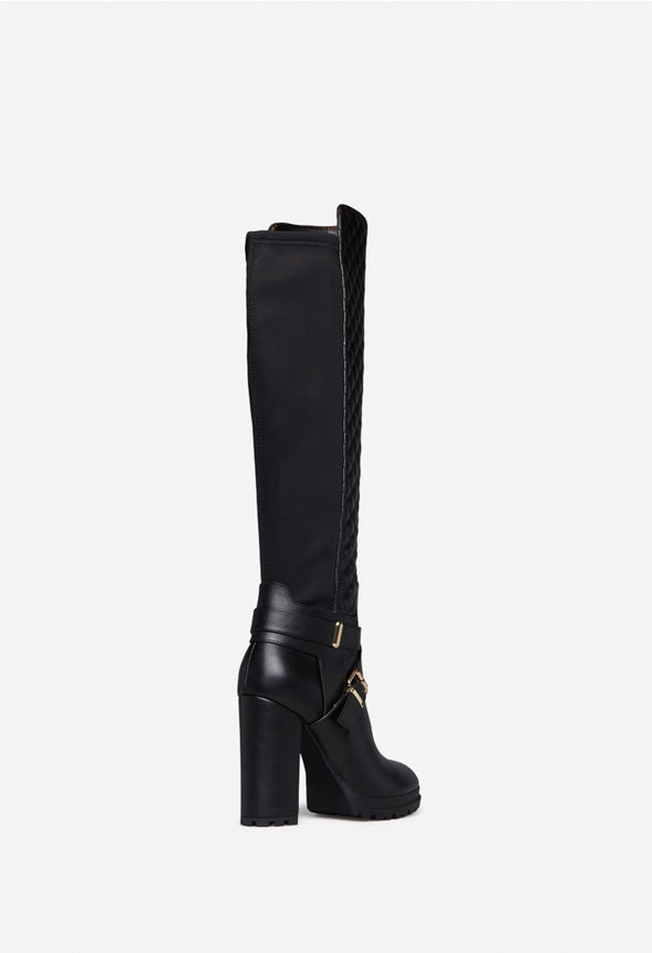 EBELIZ QUILTED FRONT BOOT Black Caviar