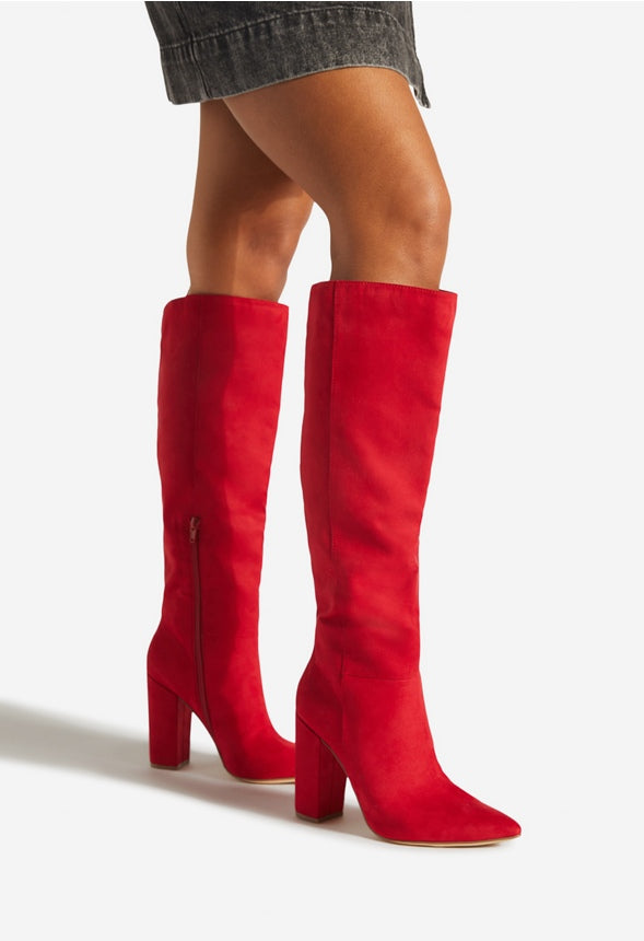 LARENA BLOCK HEEL BOOT Chili Pepper