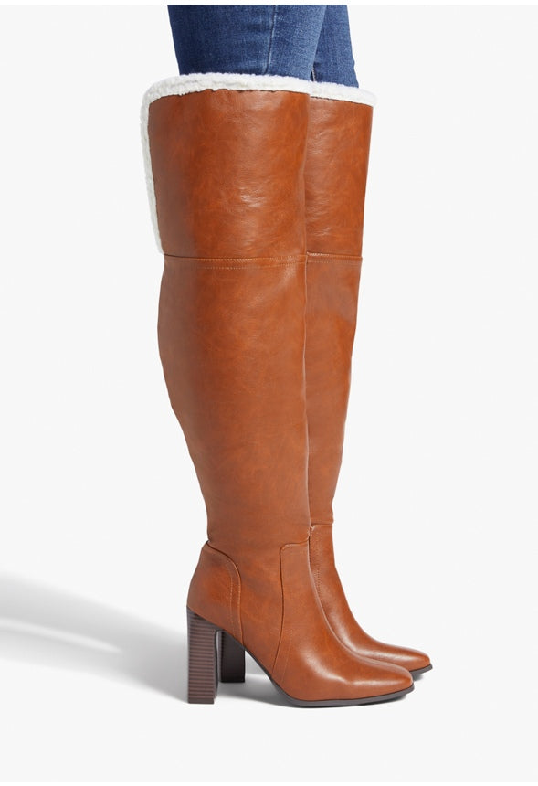 MARLOWE BLOCK HEEL BOOT Whiskey