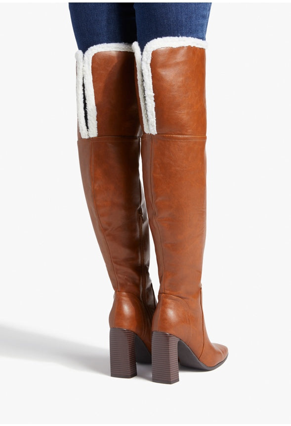 MARLOWE BLOCK HEEL BOOT Whiskey