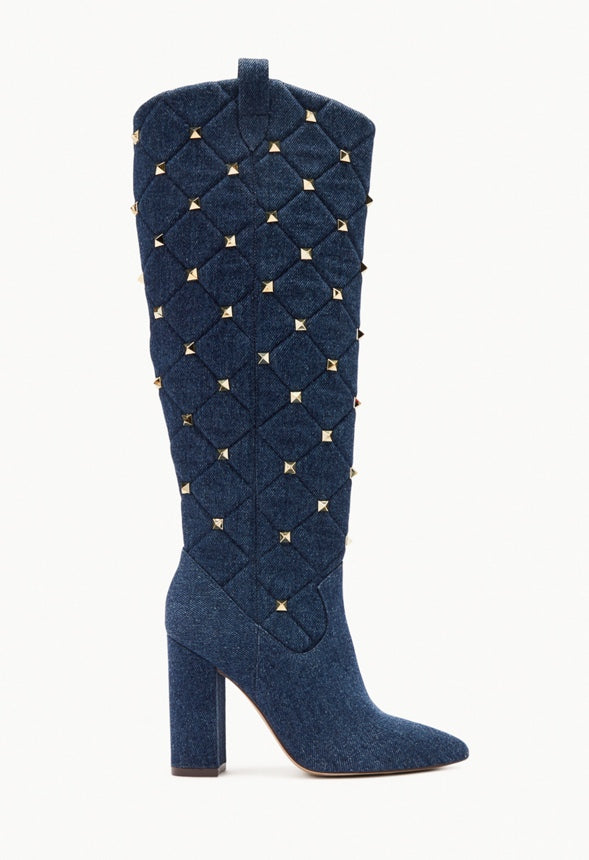 EMELIA HEELED BOOT Dark Denim