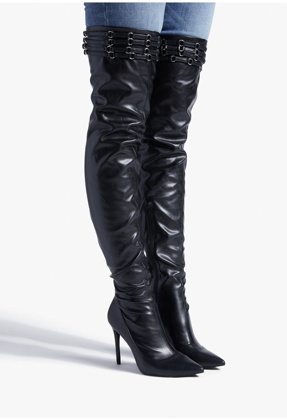 AISLING OVER-THE-KNEE BOOT Black Caviar