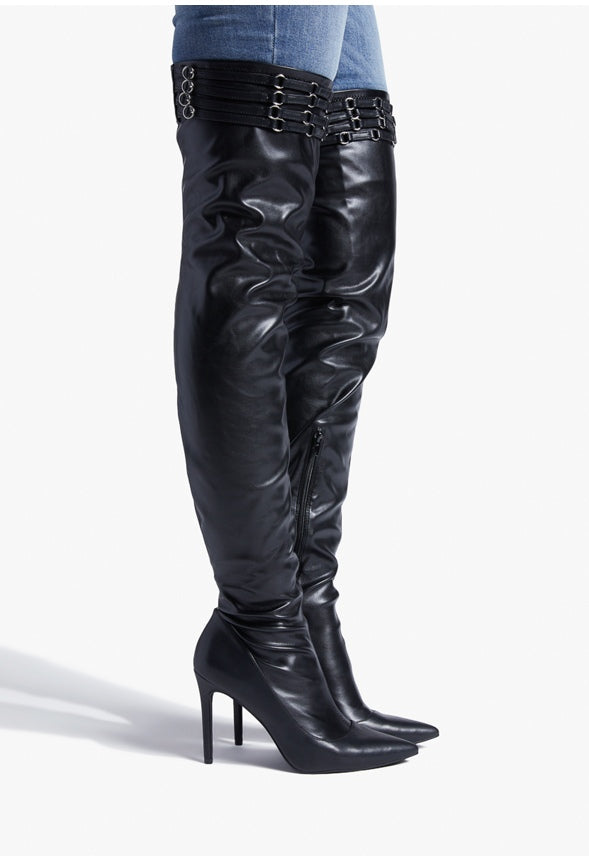 AISLING OVER-THE-KNEE BOOT Black Caviar