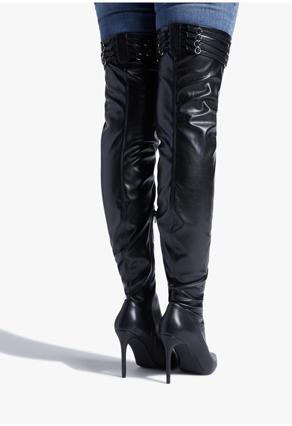 AISLING OVER-THE-KNEE BOOT Black Caviar