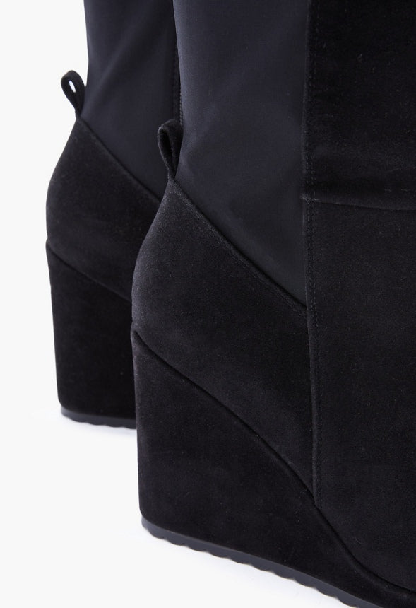 Claire Wedge Boot Black Caviar