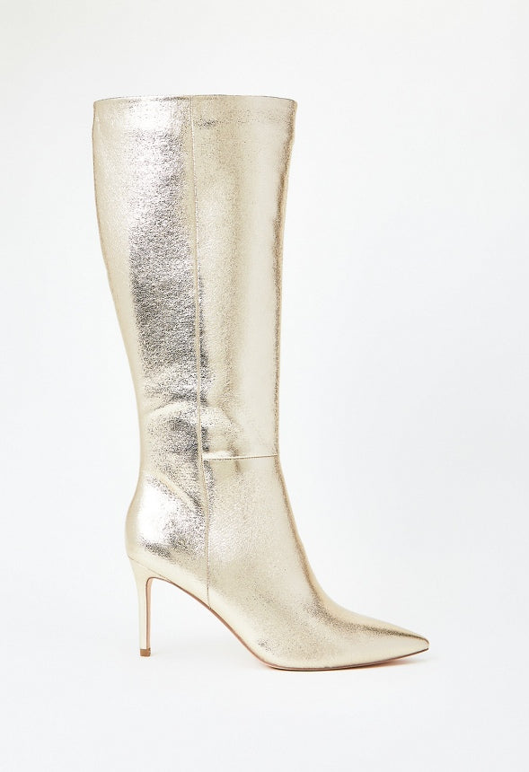 Khloy Tall Stiletto Boot Gold