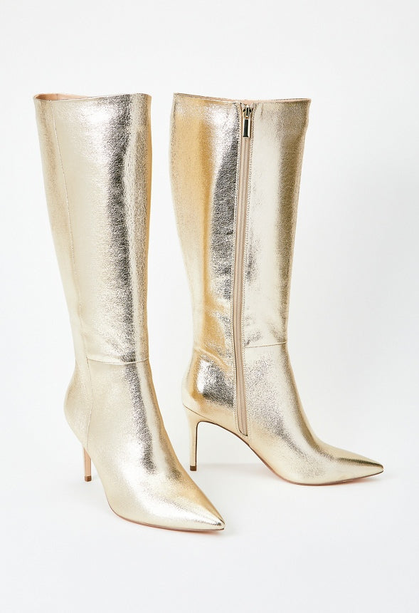 Khloy Tall Stiletto Boot Gold
