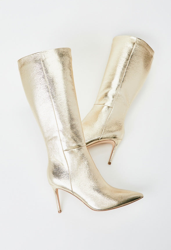 Khloy Tall Stiletto Boot Gold