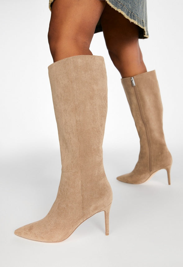 Khloy Tall Stiletto Boot Taupe