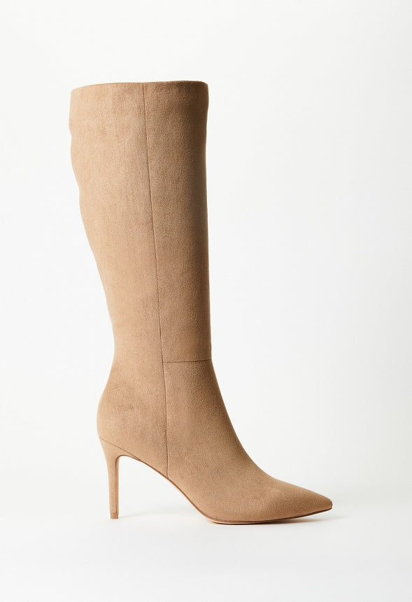 Khloy Tall Stiletto Boot Taupe