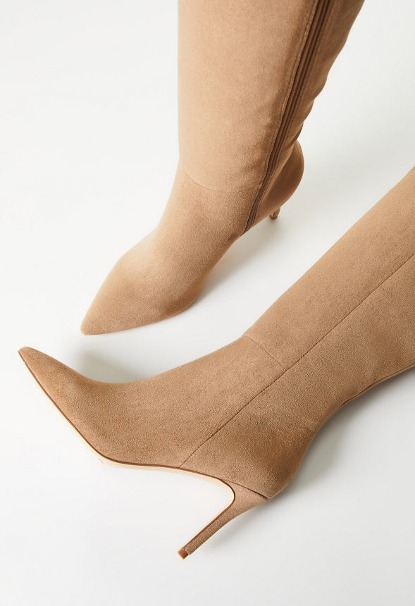 Khloy Tall Stiletto Boot Taupe