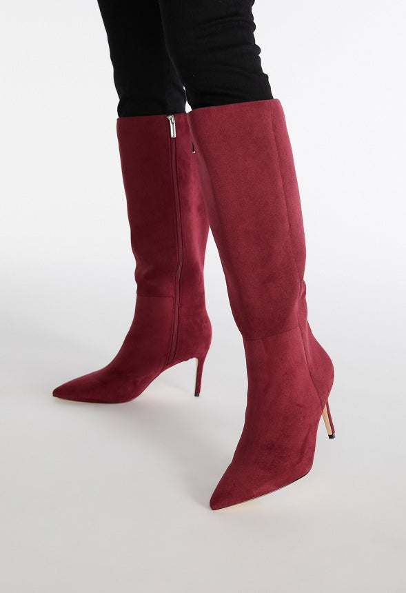 Khloy Tall Stiletto Boot Tibetan Red