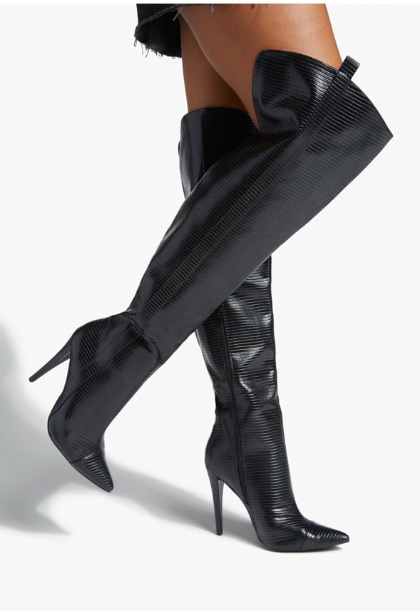 DAPHANY HEELED BOOT Black Caviar