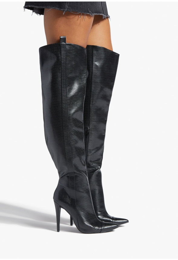DAPHANY HEELED BOOT Black Caviar