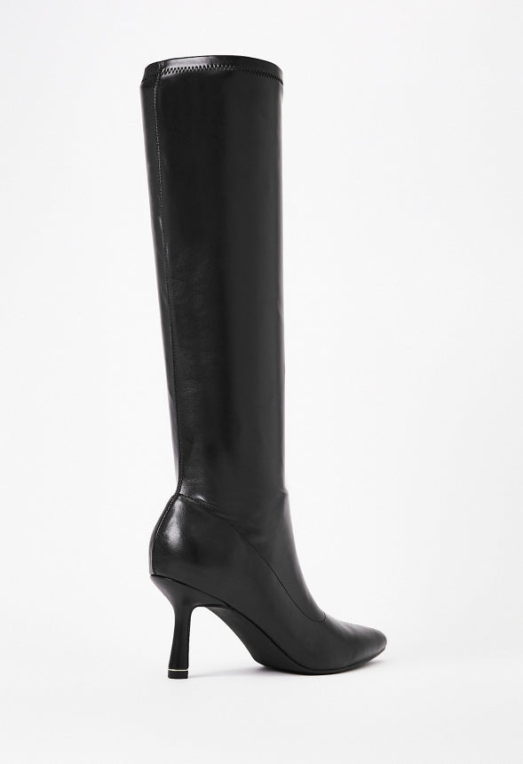 Kendall Stretch Stiletto Boot Black Caviar