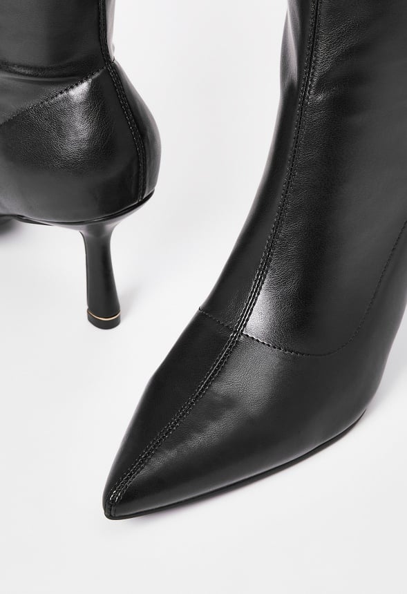 Kendall Stretch Stiletto Boot Black Caviar