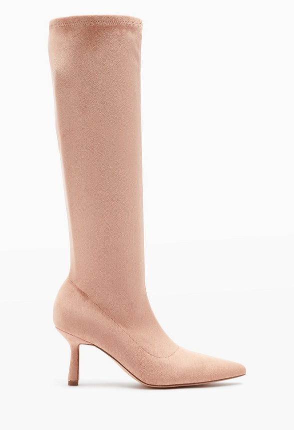 Kendall Stretch Stiletto Boot Rugby Tan
