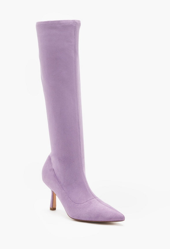 Kendall Stretch Stiletto Boot Regal Orchid