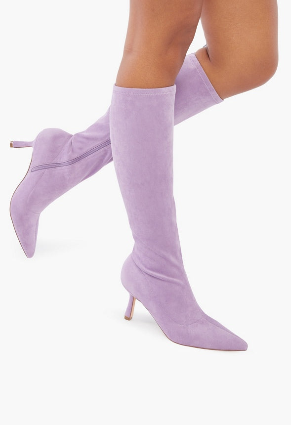 Kendall Stretch Stiletto Boot Regal Orchid