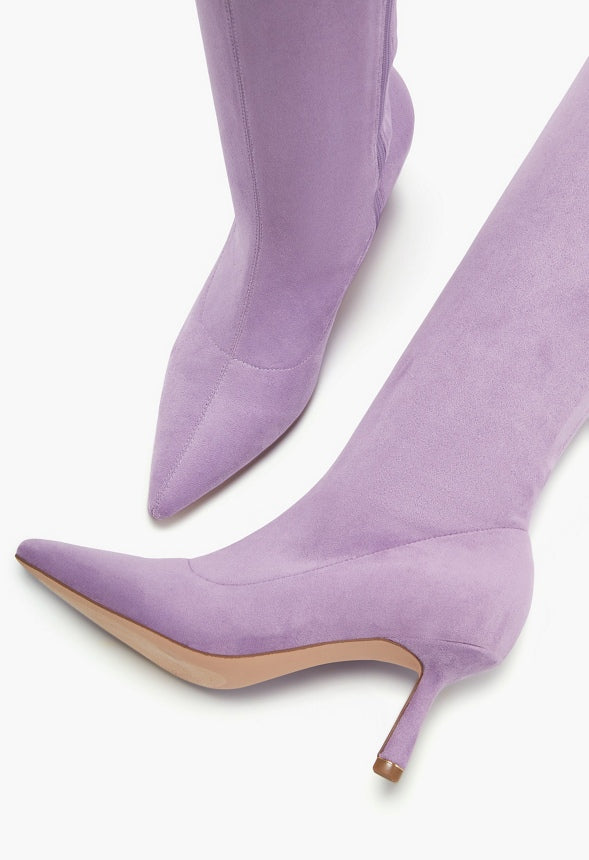 Kendall Stretch Stiletto Boot Regal Orchid