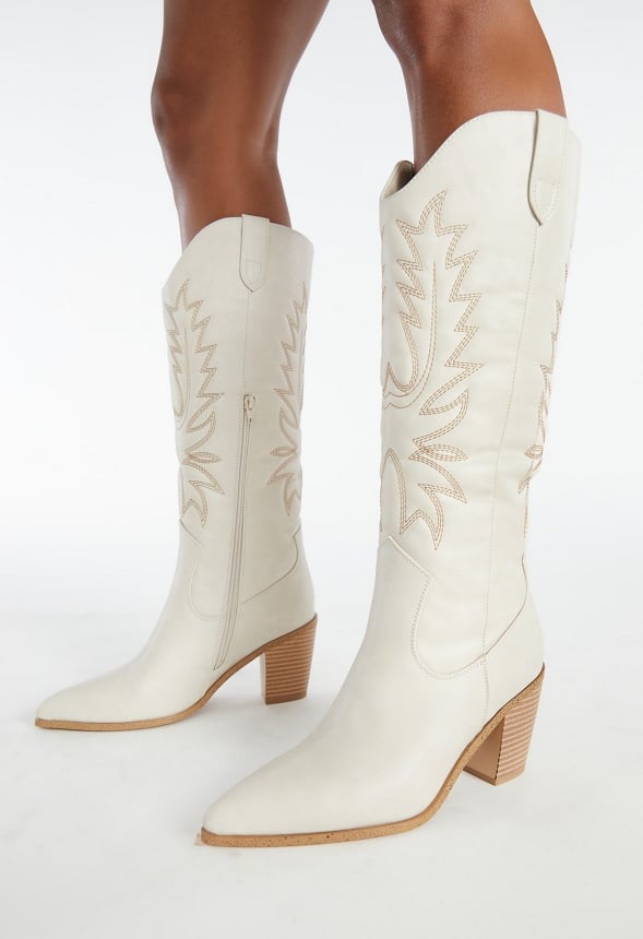 Delilah Western Boot Bone