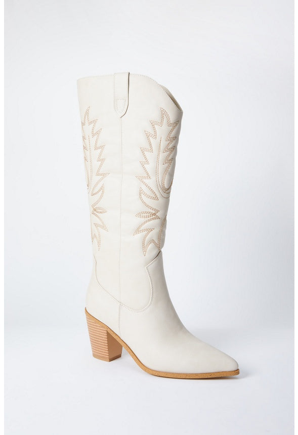 Delilah Western Boot Bone