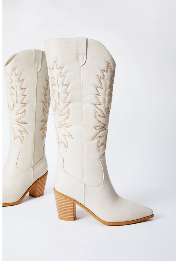 Delilah Western Boot Bone
