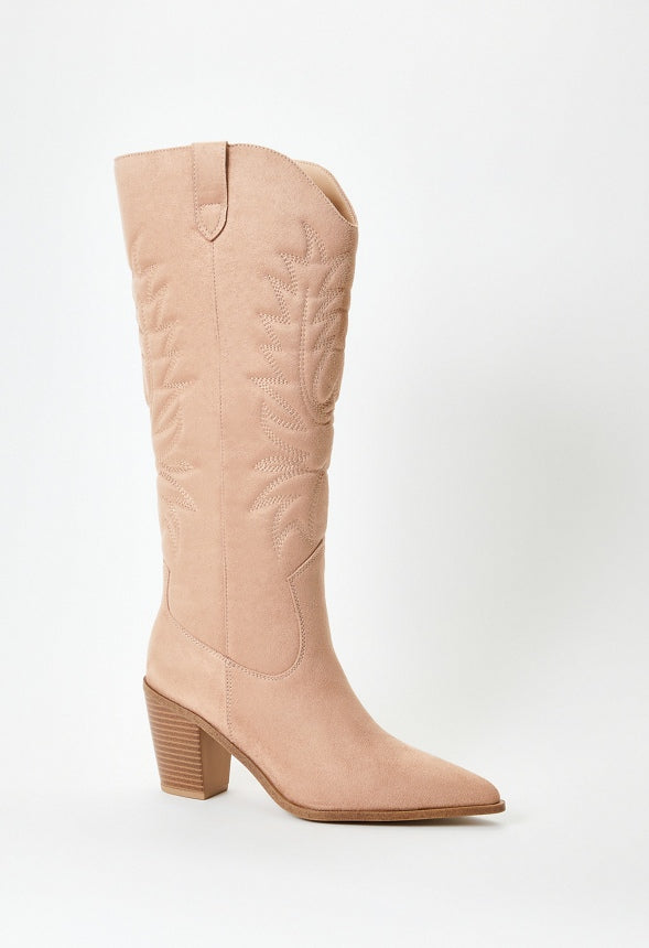 Delilah Western Boot New Nude