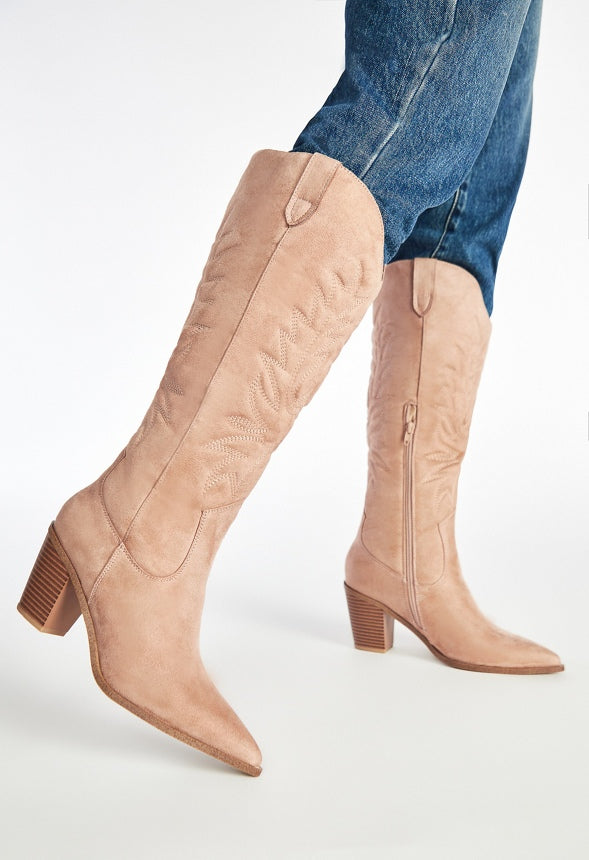 Delilah Western Boot New Nude