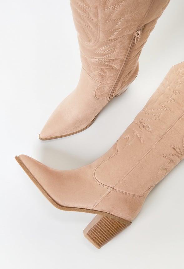 Delilah Western Boot New Nude