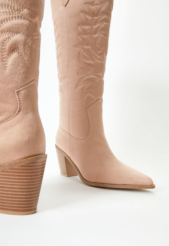 Delilah Western Boot New Nude