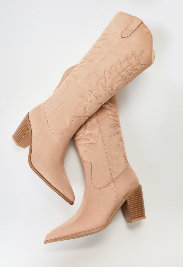 Delilah Western Boot New Nude