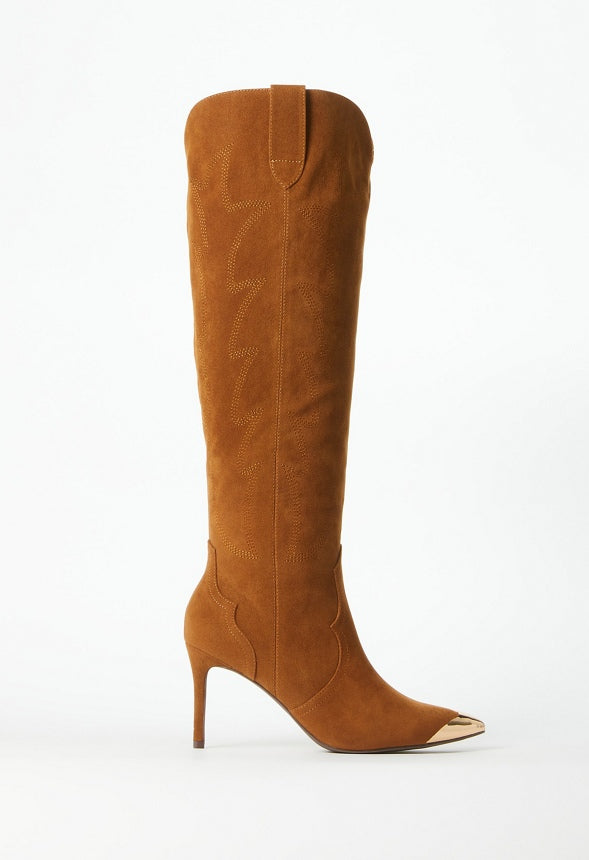 Jolene Stiletto Boot Camel